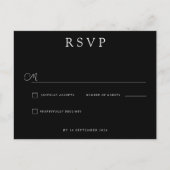 Custom Minimalist Wedding RSVP 案内ポストカード (正面)