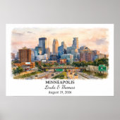 Custom Minneapolis Wall Art, Minnesota Poster ポスター (正面)