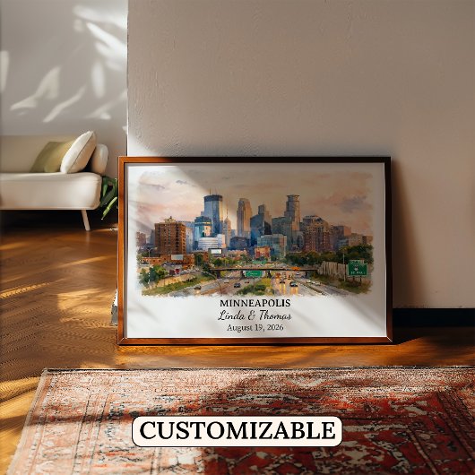 Custom Minneapolis Wall Art, Minnesota Poster ポスター