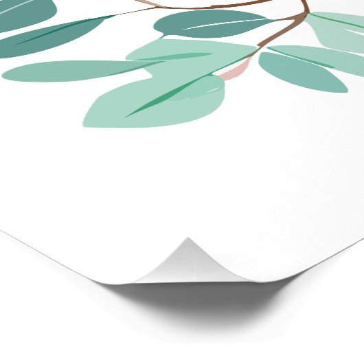 Custom Mint Labrador Retriever Silhouette Poster ポスター (コーナー)