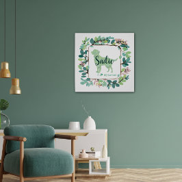 Custom Mint Labrador Retriever Silhouette Poster ポスター