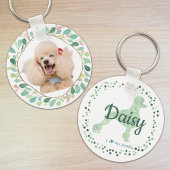 Custom mint poodle keychain Photo Personalized キーホルダー