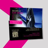 Custom Mobile Car Wash Business Cards, On-Site  名刺