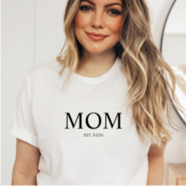 Custom Modern Black Established Mom トライブレンドTシャツ