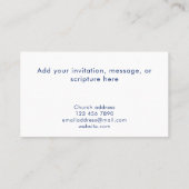 Custom Modern Blue Gradient Church Pastor Minister 名刺 (裏面)