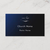 Custom Modern Blue Gradient Church Pastor Minister 名刺 (正面)