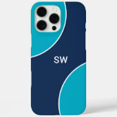 Custom Modern Blue Minimalist Case-Mate iPhoneケース (裏面)