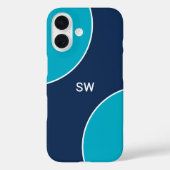 Custom Modern Blue Minimalist Case-Mate iPhoneケース (裏面)