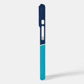 Custom Modern Blue Minimalist Case-Mate iPhoneケース (裏面 / 左)