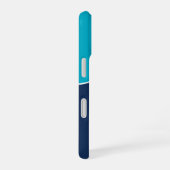 Custom Modern Blue Minimalist iPhone 16ケース (右側面)