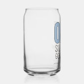 Custom Modern Blue One Silly Goose First Birthday ガラス缶 (右)