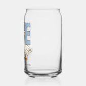 Custom Modern Blue One Silly Goose First Birthday ガラス缶 (左)