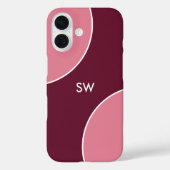 Custom Modern Bordeaux Pink Minimalist Case-Mate iPhoneケース (裏面)