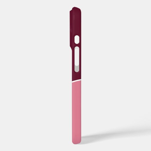 Custom Modern Bordeaux Pink Minimalist Case-Mate iPhoneケース (裏面 / 左)