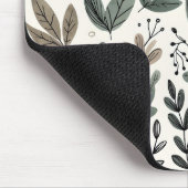 Custom Modern Botanical Office Pattern マウスパッド (コーナー)