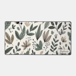 Custom Modern Botanical Workspace Design デスクマット