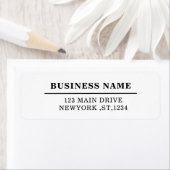 Custom Modern Business Logo Return Address Design ラベル (インサイチュ)