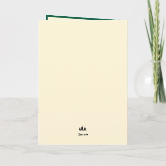 Custom Modern Christmas Tree Holiday Greeting Card シーズンカード (裏面)