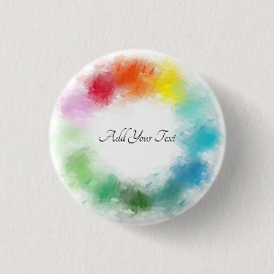 Custom Modern Colorful Template Hand Script Trendy 缶バッジ