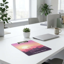 Custom Modern Construction City Sunset Clipboard クリップボード