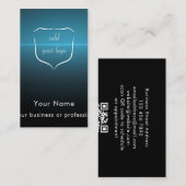 Custom Modern Cool Blue Tech Professional Business コーリングカード (正面/裏面)