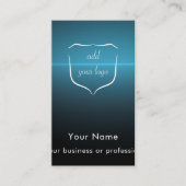 Custom Modern Cool Blue Tech Professional Business コーリングカード (正面)