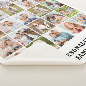 Custom Modern Cute Family 25 Picture Photo Collage シェルパブランケット (3/4)