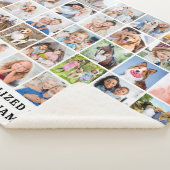 Custom Modern Cute Family Gift 35 Photos Collage シェルパブランケット (3/4)