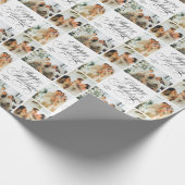 Custom Modern Elegant Photo Happy Holidays Script ラッピングペーパー (角)