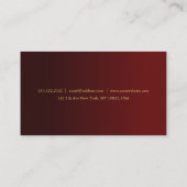 Custom Modern Elegant Professional Gold Text 名刺 (裏面)