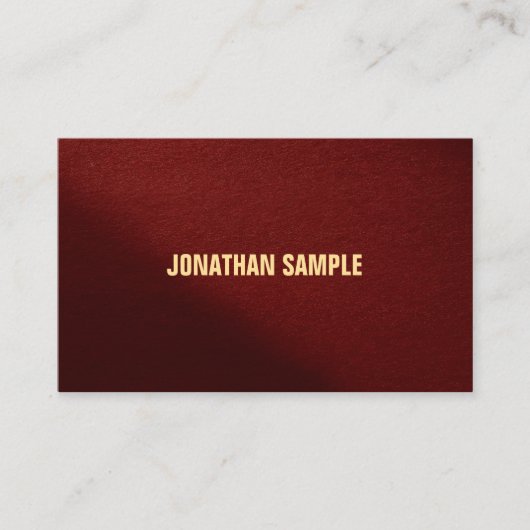 Custom Modern Elegant Professional Gold Text 名刺 (正面)