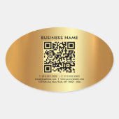 Custom Modern Elegant Professional Template Gold 楕円形シール (正面)