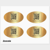 Custom Modern Elegant Professional Template Gold 楕円形シール (シート)