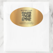 Custom Modern Elegant Professional Template Gold 楕円形シール (バッグ)