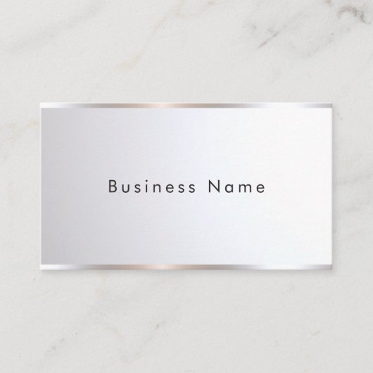 Custom Modern Elegant Professional Template Silver 名刺 (正面)