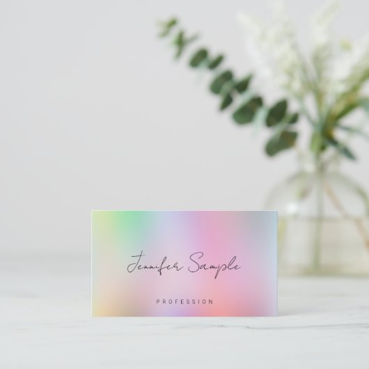 Custom Modern Elegant Template Handwritten Script 名刺 (スタンド正面)