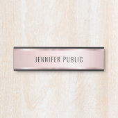 Custom Modern Elegant Template Luxury Rose Gold サインプレート (正面)
