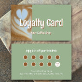Custom Modern Eucalyptus Coffee Cafe Customer ロイヤリティカード