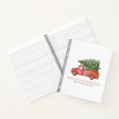 Custom Modern Firefighter Christmas Fire Truck  ノートブック (内部)