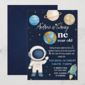 Custom Modern First Trip Around the Sun Birthday 招待状 (正面/裏面)