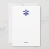 Custom Modern Foil Blue Christmas Holiday Card  シーズンカード (裏面)