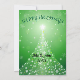 Custom Modern Foil Gold Christmas Holiday Card  シーズンカード