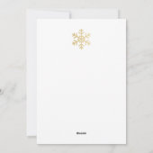 Custom Modern Foil Gold Christmas Holiday Card  シーズンカード (裏面)