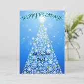 Custom Modern Foil Gold Christmas Holiday Card  シーズンカード (スタンド正面)