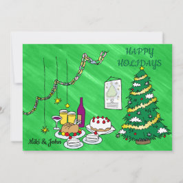Custom Modern Fun Christmas Holiday Card  シーズンカード
