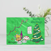 Custom Modern Fun Christmas Holiday Card  シーズンカード (スタンド正面)