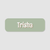 Custom Modern Fun Sage Coffee Shop Employee 名札 (正面)