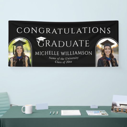Custom Modern Graduate Photo Graduation Party 横断幕 (トレードショー)