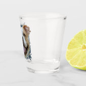 Custom Modern Grunge Pet Lover Pitbull Dog Photo ショットグラス (右)