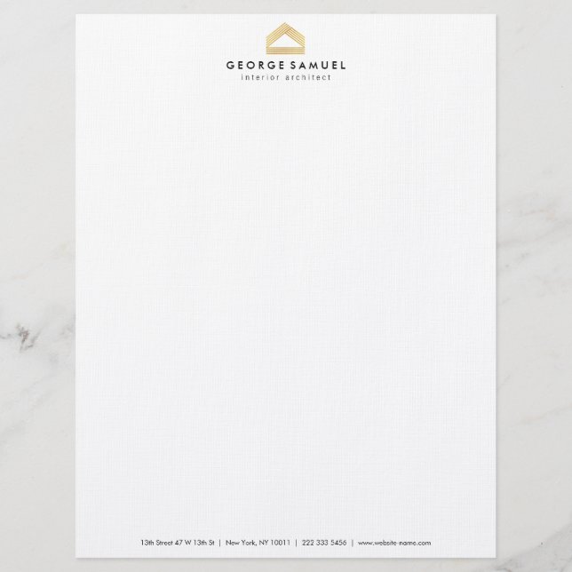 Custom Modern Home Design | Abstract Logo  レターヘッド (正面)